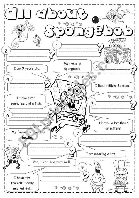 Spongebob Worksheets