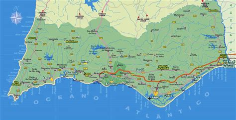 Mapas Detallados De Algarve Para Descargar Gratis E Imprimir
