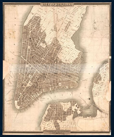 1834 Map City Of New York Administrative And Political Divisionsnew
