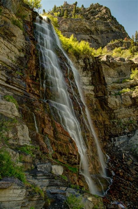 Bridal Veil Falls Ut Waterfall Bridal Veil Falls Outdoor