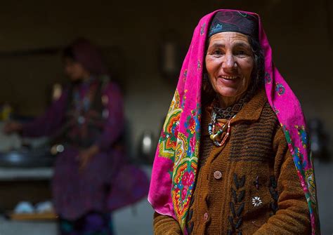 Portrait Of An Afghan Woman In Pamiri Traditional Clothing Badakhshan