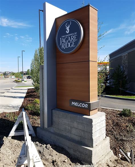Custom Development Entrance Sign Edmonton Pylon Signage Monument