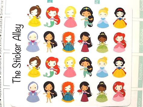 24 Cute Princess Stickers Görüntüler Ile