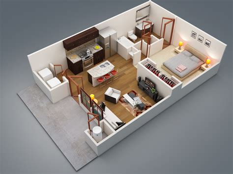 Available studio one two three bedroom apartments in medford. 1 Bedroom Apartment/House Plans | smiuchin