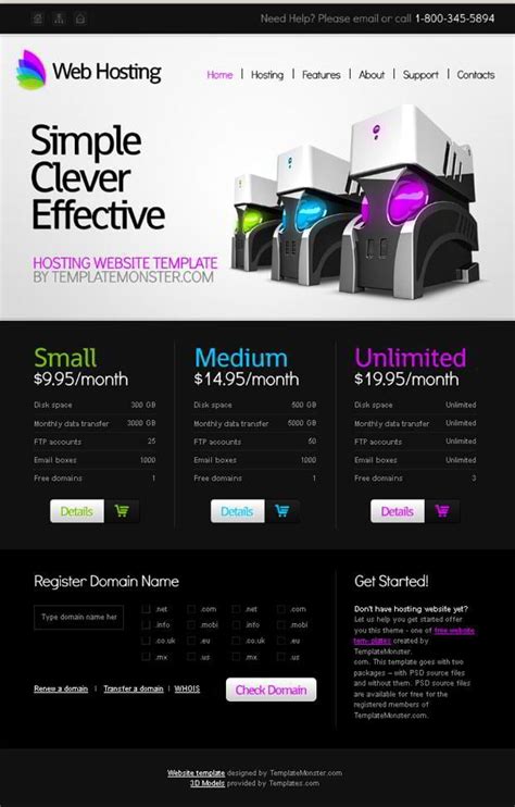 Marketer is the second creation and release from uicookies. Free Website Template for Hosting Business - MonsterPost