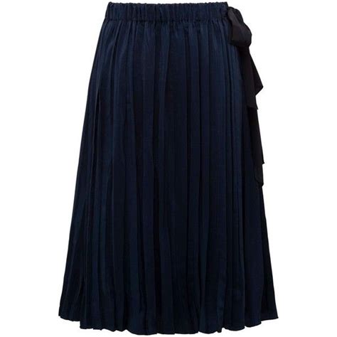 Miu Miu Skirt 3385 Ron Liked On Polyvore Featuring Skirts Long Blue