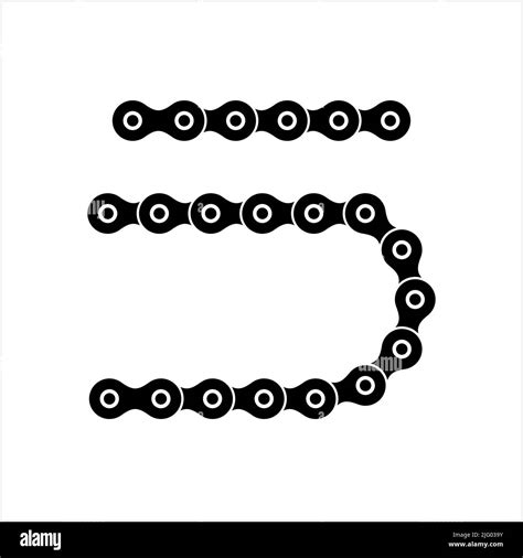 Bike Chain Icon Drive Wheel Roller Chain Vector Art Illustration Stock