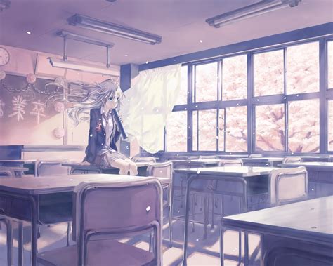 Anime School Uniform Anime Girls Classroom Vocaloid