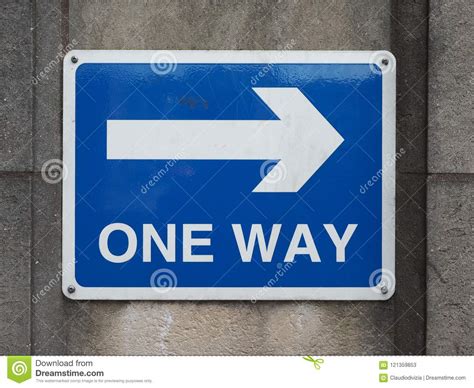 One Way Traffic Sign Stock Image Image Of Signs Travel