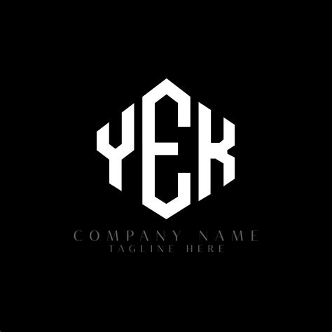 Yek Letter Logo Design With Polygon Shape Yek Polygon And Cube Shape