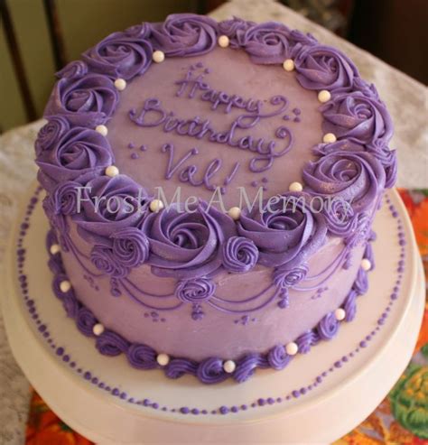 Beautiful Purple Birthday Cake Purple Cakes Birthday Round Birthday