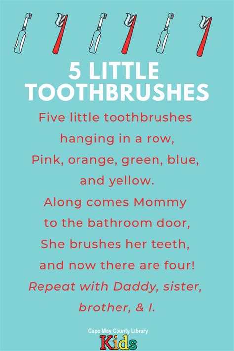 5 Little Toothbrushes Dental Health Preschool Songs For Toddlers