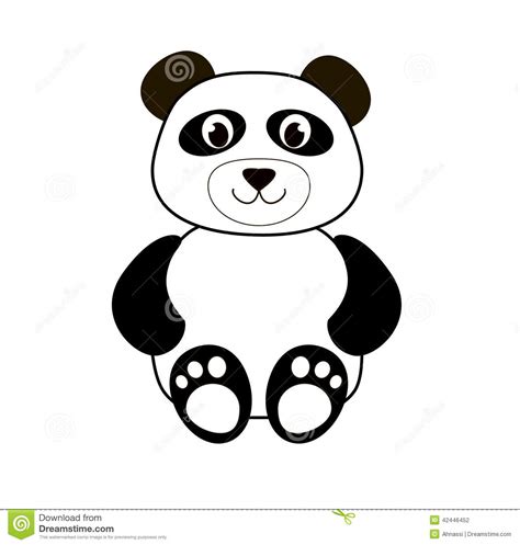 A Cute Cartoon Panda Stock Vector Image 42446452