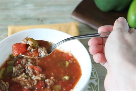 Lb ground beef · 28. Slow Cooker Stuffed Green Pepper Soup - MomAdvice