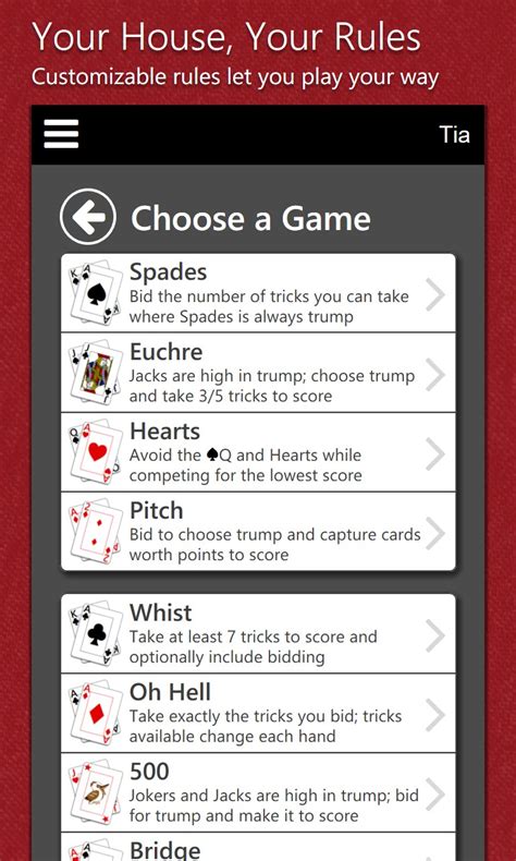 Trickster cards supports them all with customizable rules to play the way you want to play. Trickster Cards for Windows 10