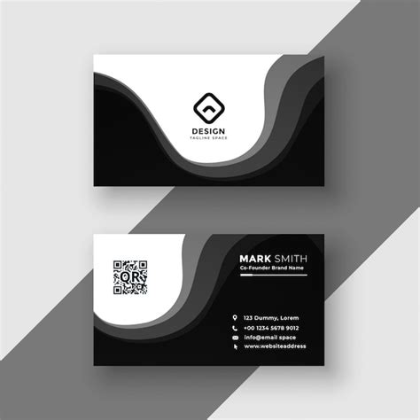 Free Vector Modern Black Business Card Template