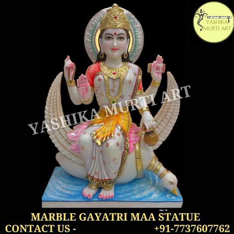 multicolor marble gayatri maa statue for temple size 12 inch to 60 inch at rs 40000 in jaipur