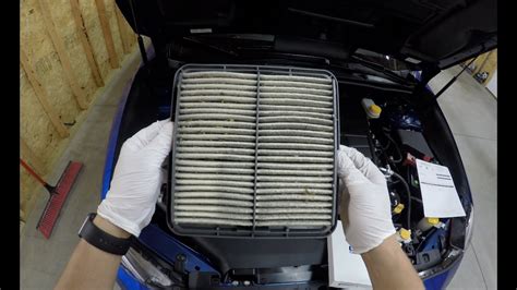 Before it can enter the engine, the engine air filter traps any dust and debris by acting as a shield, blocking its path. How to replace install engine air filter 2015 2016 Subaru ...