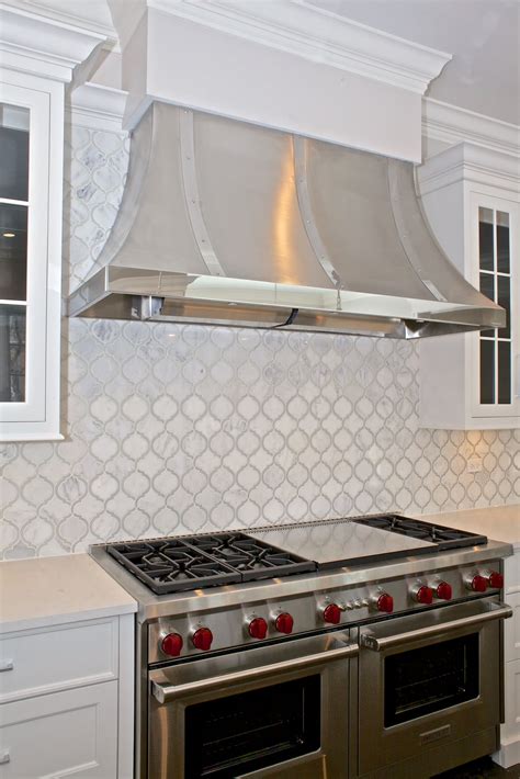 Marble Moroccan Tile Backsplash Kitchen Hoods Kitchen Backsplash
