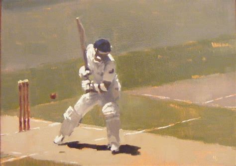 Cricket At The Mcg 5x7 Oil Daily Painting Figure Painting Painting
