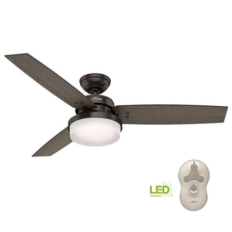 The noise level, the squeak and should not be a spark, the light bulb must not if you noticed that your ceiling fan remote control is not working, then you must find the cause for this malfunction. Hunter Sentinel 52 in. LED Indoor Premier Bronze Ceiling ...