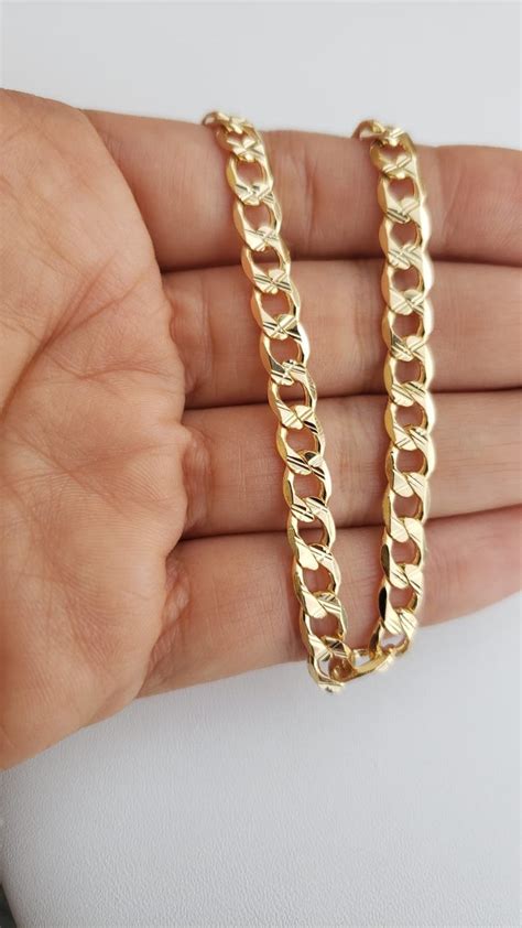 18 K Gold Filled Curb Link Anklet Cuban Link Chain Anklet Etsy