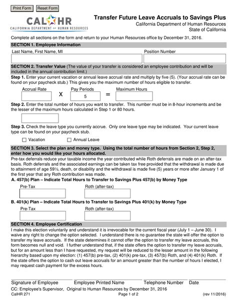 Form Calhr271 Fill Out Sign Online And Download Fillable Pdf