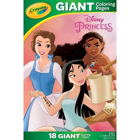 Crayola 18ct Disney Princess Giant Coloring Pages Disney Princess