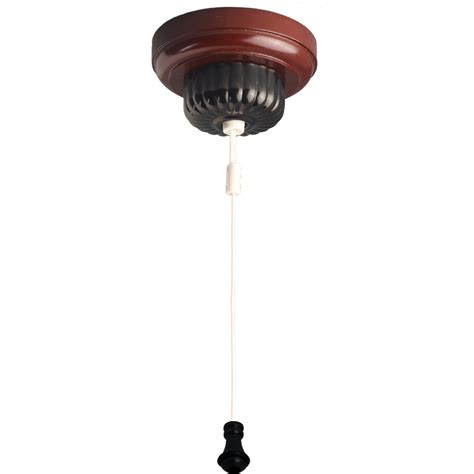 Fluted Black Ceiling Pull Switch Powder Coated Cover Black Cord
