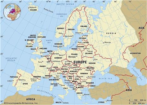 Subdivisions Map Of Europe