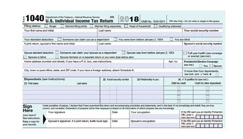 How To Fill Out Your 1040 Form 2018 2019 Smartasset