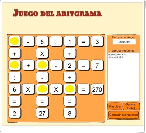 Concurso matematico juego de concurso. "Juego del Aritgrama" | Calculo mental, Actividades de matematicas, Juegos