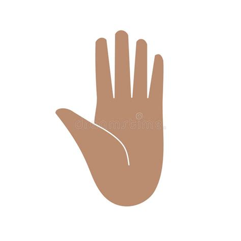 Hands Gesture Emoji Raised Open Hand Stock Vector Illustration Of