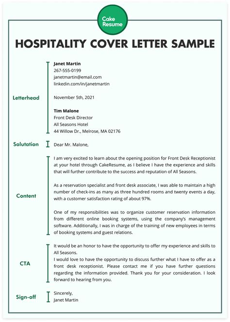 Examples And Tips For Writing Professional Hospitality Cover Letters