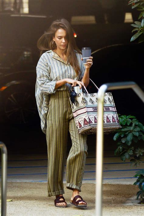 Jessica Alba In A Striped Suit Was Seen Out In Los Angeles 08262019 3 Lacelebsco