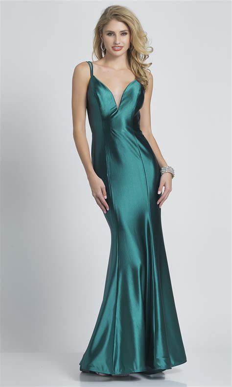 Emerald Green Illusion Back Long Prom Dress