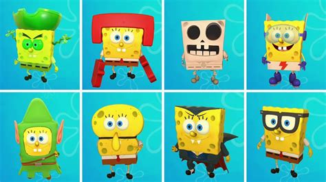 Spongebob The Cosmic Shake All 42 Suits Youtube