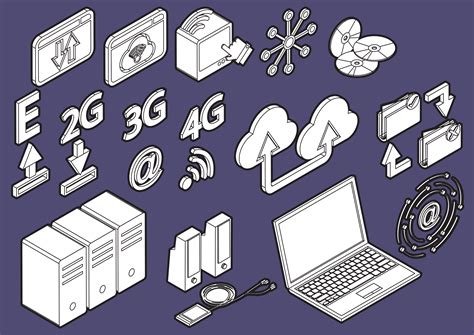 Illustration Of Info Graphic Computer Icons Set Concept 329485 Vector