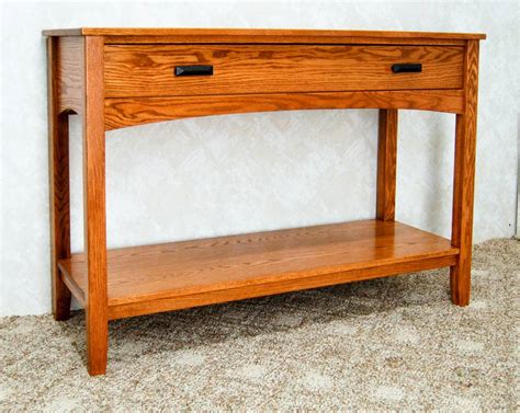 What to do with an oak end table? Mission Style Sofa Table - De Vries Woodcrafters