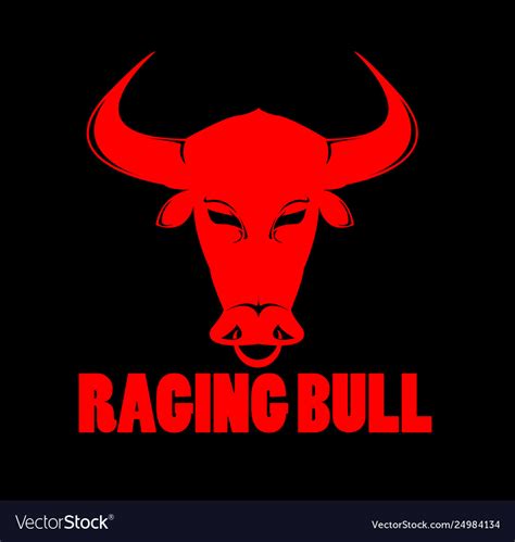 Raging Bull And Buffalo Logo Royalty Free Vector Image