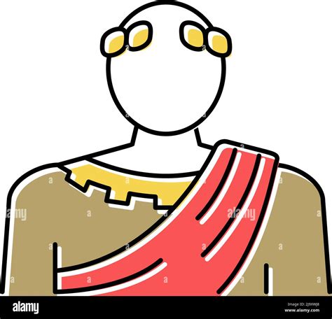 Emperor Ancient Rome Color Icon Vector Illustration Stock Vector Image