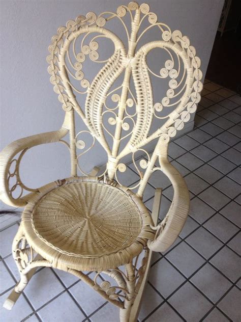 Details of all the items shown in this room set: Vintage Wicker Rocking Chair (Available) | Wicker rocking ...