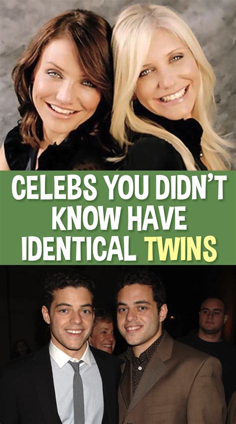 Celebs You Didnt Know Have Identical Twins Celebrities Famous Twins