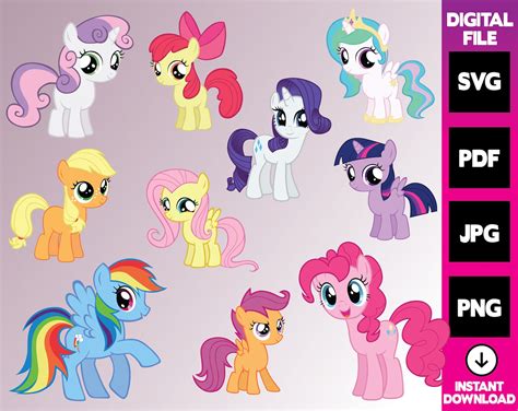 My Little Pony Svg My Little Pony Svg Bundle Cut File Design Etsy