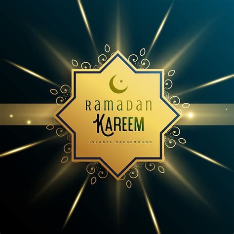 Free Vector Golden Elegant Ramadan Kareem Design