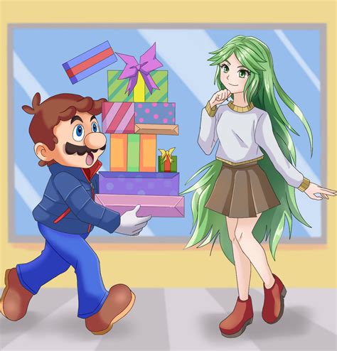 Commission Mario And Palutena By Starrockie On Deviantart