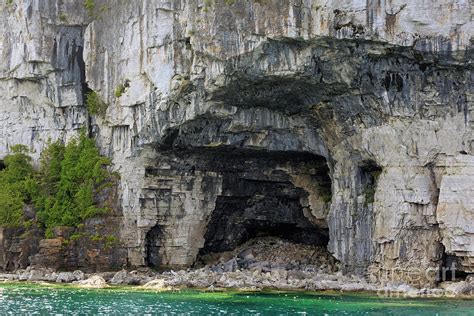 Limestone Caves On The Shore Of The Bruce Peninsula Lake Huron