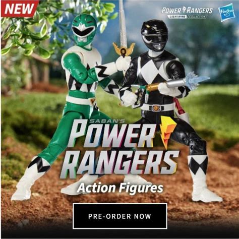 Hasbro Power Rangers Lightning Collection Mmpr Black Ranger Lost Galaxy Green Ranger Figure