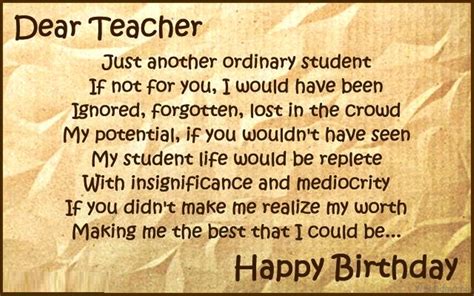 55 Birthday Wishes For Teacher