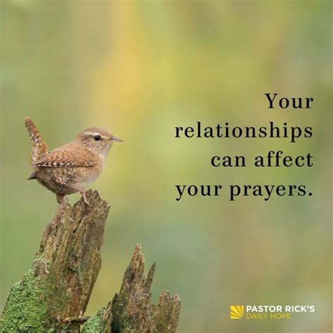 Not only is cancer difficult to fight, but the side effects of cancer can be difficult to deal with, compounding the issues that arise from the cancer itself. Your Relationships Can Affect Your Prayers - Pastor Rick's ...